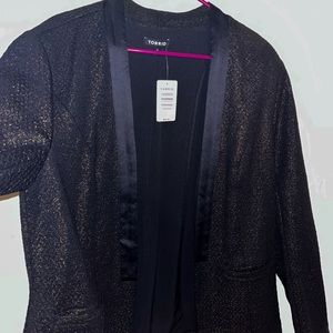 Torrid Shine Knit Open Front Blazer